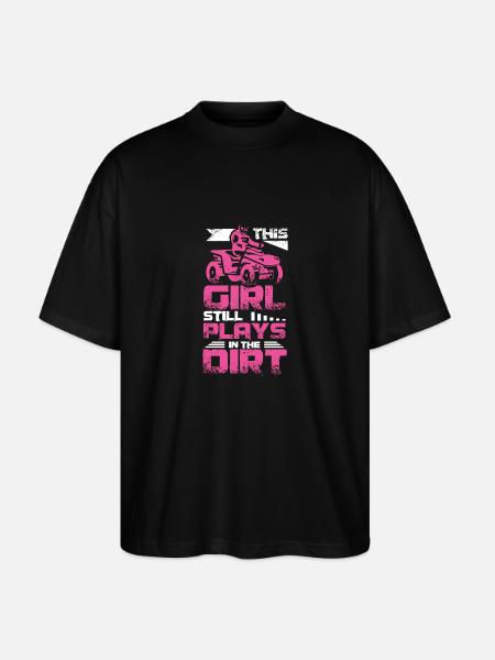 ATV Quad Girl - Stanley/Stella Oversized Unisex Organic T-shirt Blaster 2.0 - black