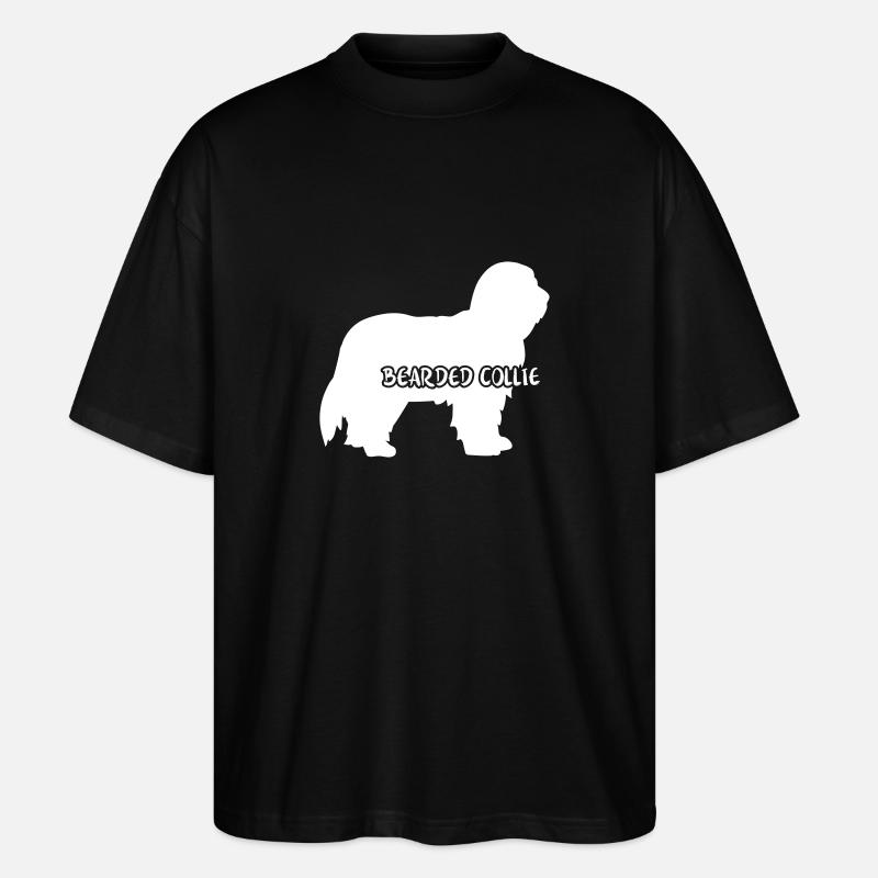 Bearded Collie - Stanley/Stella Oversized Unisex Bio T-Shirt Blaster 2.0 - Schwarz