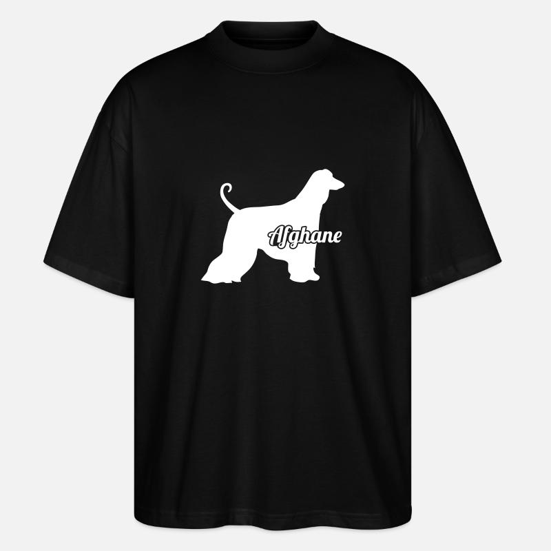 Afghanischer Windhund - Stanley/Stella Oversized Unisex Bio T-Shirt Blaster 2.0 - Schwarz