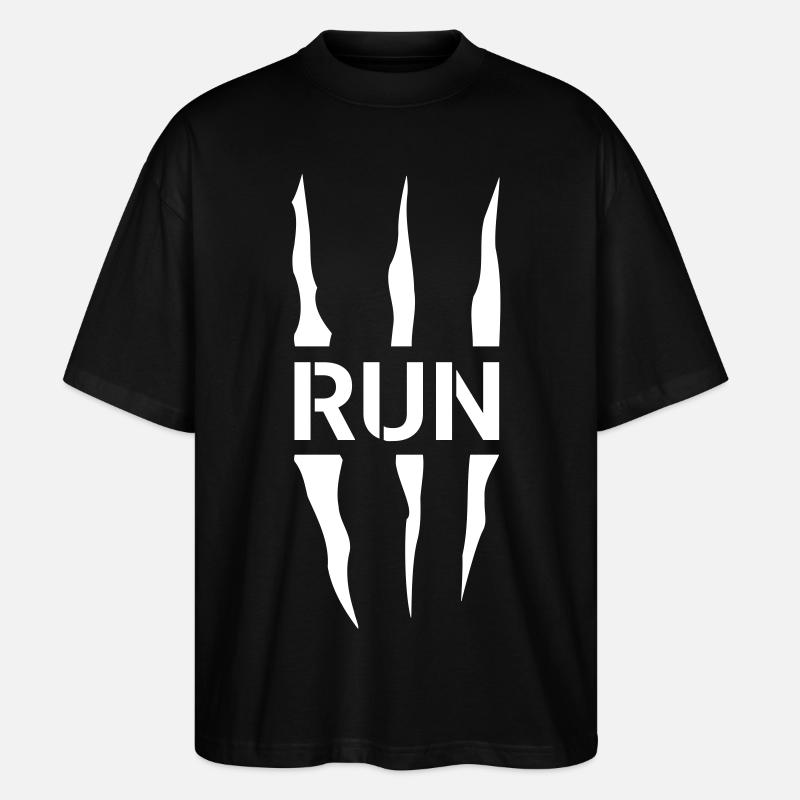 Run Scratch - T-shirt bio Blaster 2.0 coupe oversize Stanley/Stella Unisexe - noir