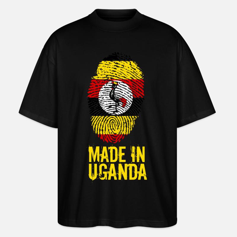 Made In Uganda - Stanley/Stella Oversized Unisex Bio T-Shirt Blaster 2.0 - Schwarz