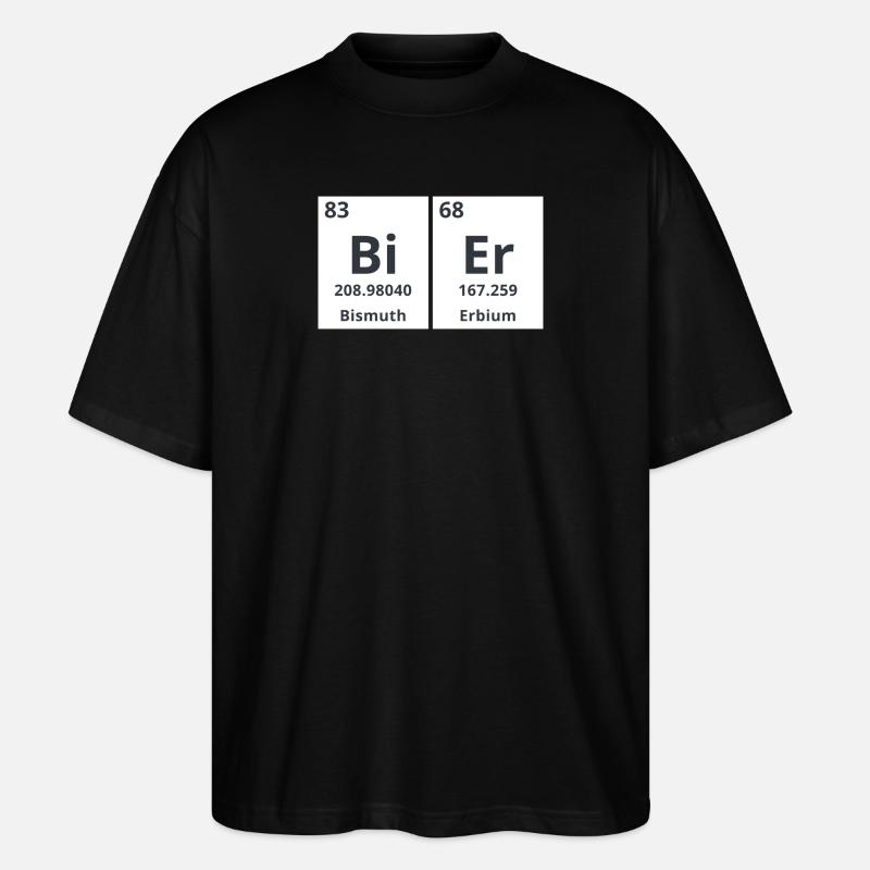 Bier chemische Formel - Stanley/Stella Oversized Unisex Bio T-Shirt Blaster 2.0 - Schwarz