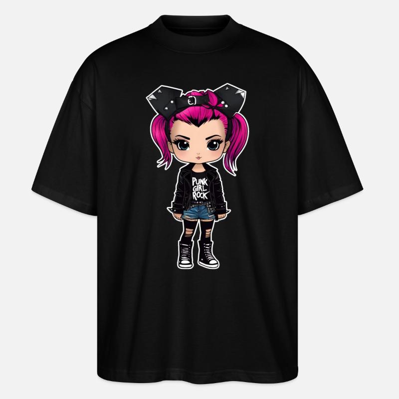 Fille punk gothique cool - T-shirt bio Blaster 2.0 coupe oversize Stanley/Stella Unisexe - noir