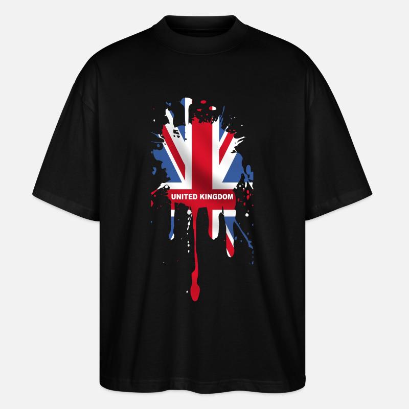 Union Jack 5 - Stanley/Stella Oversized Unisex Bio T-Shirt Blaster 2.0 - Schwarz