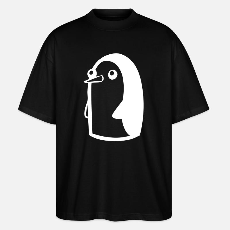 Süßer Pinguin Comic - Stanley/Stella Oversized Unisex Bio T-Shirt Blaster 2.0 - Schwarz