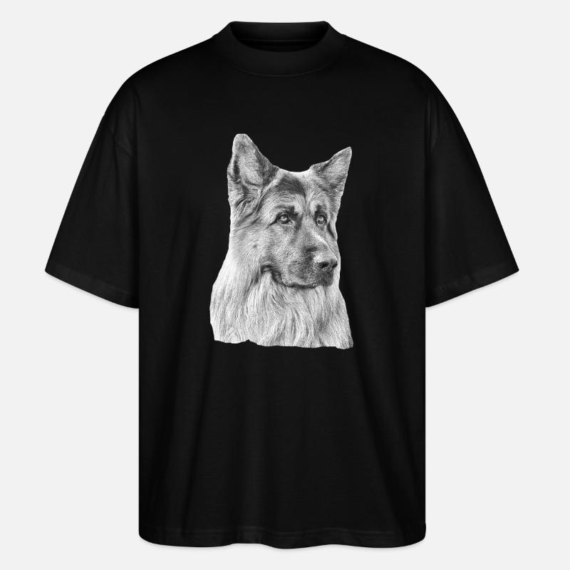 Old German Shepherd German Shepherd - Stanley/Stella Oversized Unisex Organic T-shirt Blaster 2.0 - black