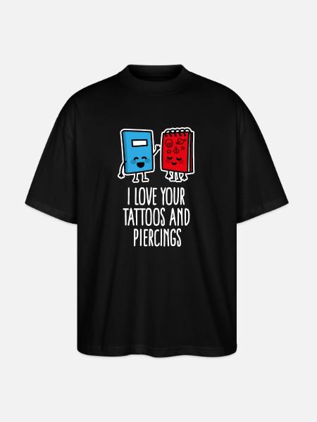 Divertente Piercing Tattoo Tattoo Artist - Maglietta articolo ecologico Unisex vestibilità oversize Stanley/Stella Blaster 2.0 - nero