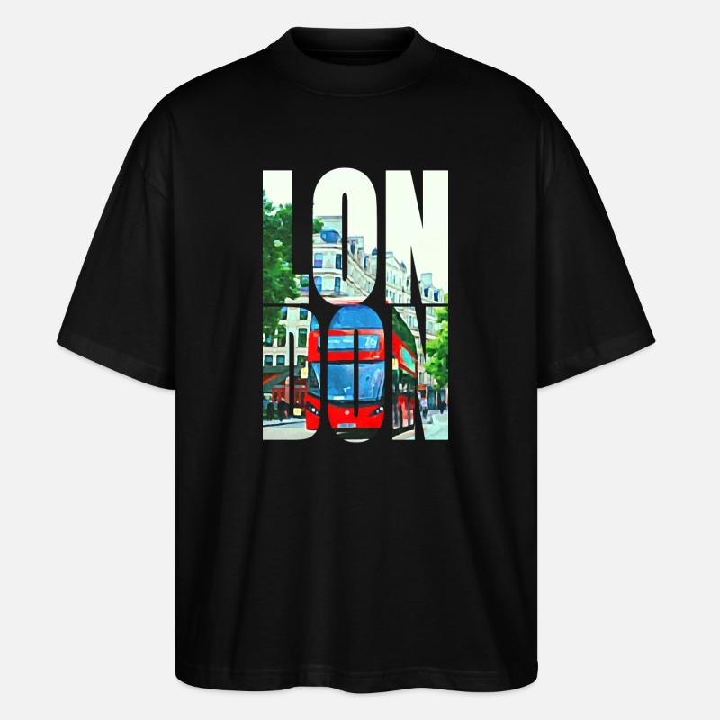 LONDON - Stanley/Stella Oversized Unisex Bio T-Shirt Blaster 2.0 - Schwarz