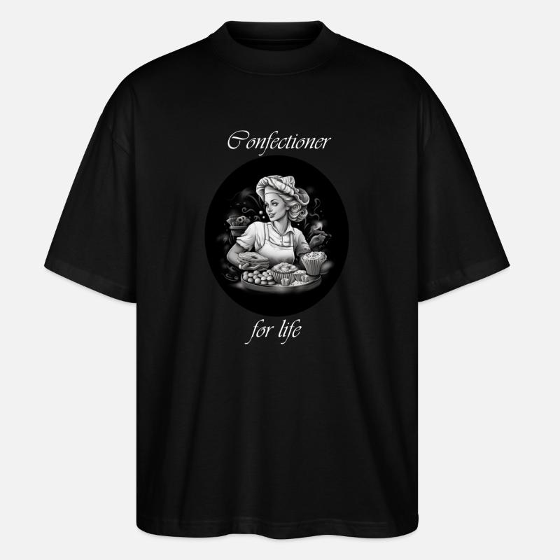 Confiseur pour la vie blanc - T-shirt bio Blaster 2.0 coupe oversize Stanley/Stella Unisexe - noir