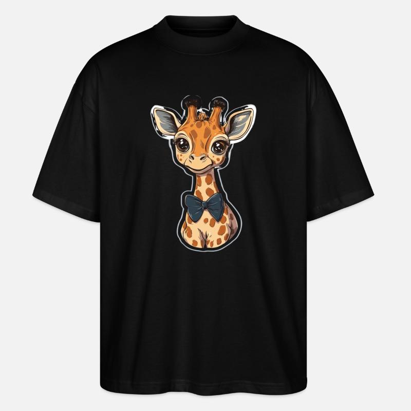 Giraffe - Stanley/Stella Oversized Unisex Bio T-Shirt Blaster 2.0 - Schwarz