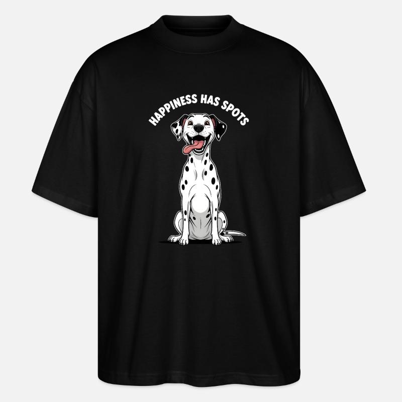Happiness Has Spots Dalmatiner Design - Stanley/Stella Oversized Unisex Bio T-Shirt Blaster 2.0 - Schwarz