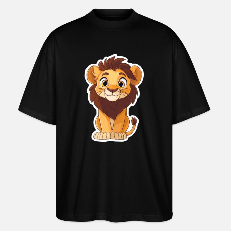 Löwe - Stanley/Stella Oversized Unisex Bio T-Shirt Blaster 2.0 - Schwarz