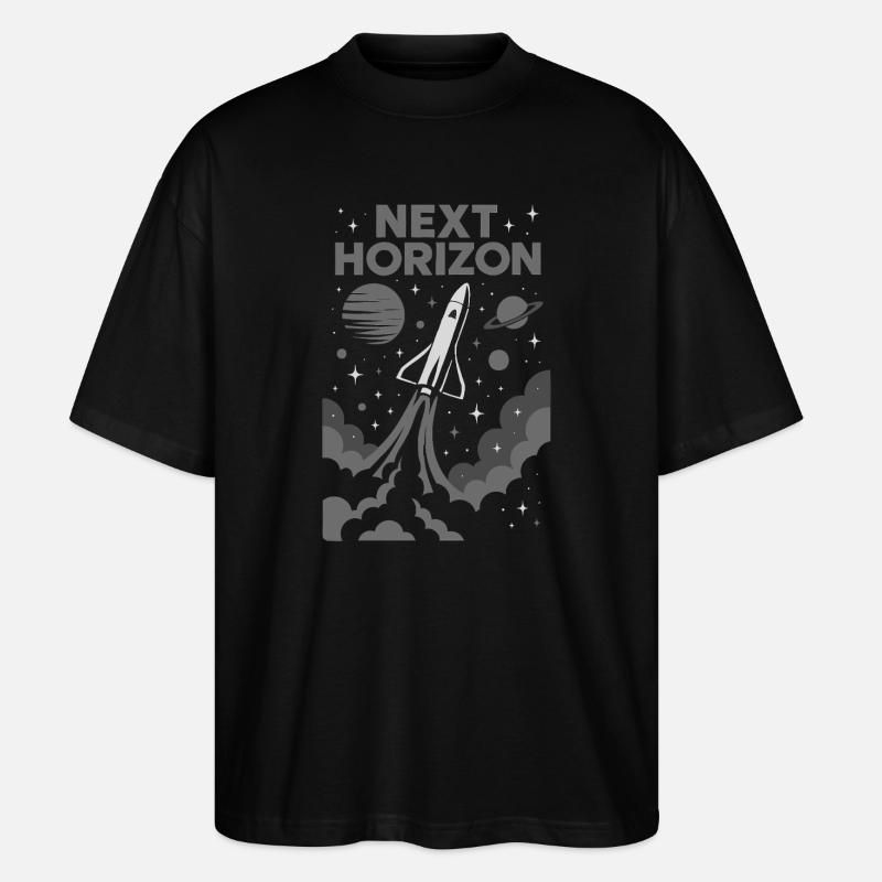 Nächste Horizon Rocket Expedition - Stanley/Stella Oversized Unisex Bio T-Shirt Blaster 2.0 - Schwarz