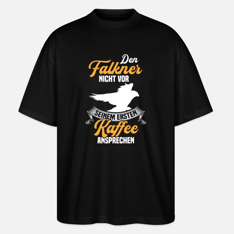 Falkner ansprechen Beizjagd Falknerei - Stanley/Stella Oversized Unisex Bio T-Shirt Blaster 2.0 - Schwarz