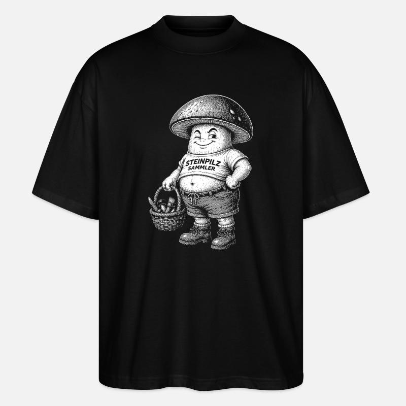 Steinpilze - Stanley/Stella Oversized Unisex Bio T-Shirt Blaster 2.0 - Schwarz