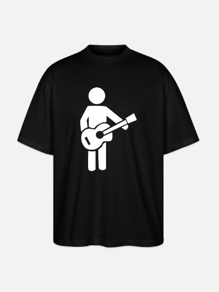 Guitariste Silhouette Music Design - T-shirt bio Blaster 2.0 coupe oversize Stanley/Stella Unisexe - noir