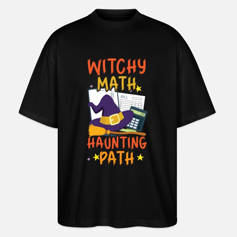 Hexenmathe Spukpfad Buchhalter Halloween - Stanley/Stella Oversized Unisex Bio T-Shirt Blaster 2.0 - Schwarz