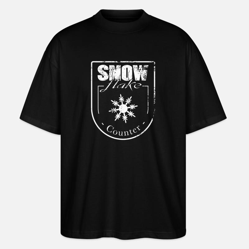 Snowflake counter - Stanley/Stella Oversized Unisex Bio T-Shirt Blaster 2.0 - Schwarz