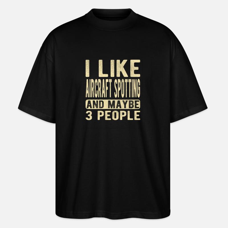 Repérage d’aéronefs Dicton - T-shirt bio Blaster 2.0 coupe oversize Stanley/Stella Unisexe - noir