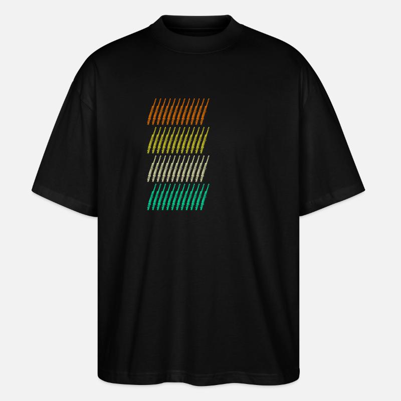 Flötist Querflöte - Stanley/Stella Oversized Unisex Bio T-Shirt Blaster 2.0 - Schwarz