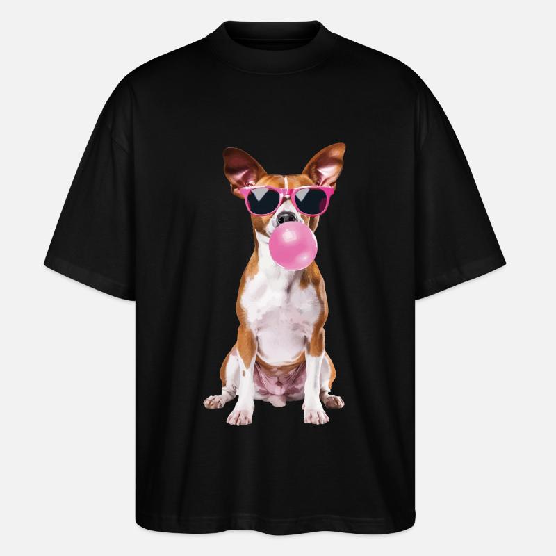Basenji - Stanley/Stella Oversized Unisex Bio T-Shirt Blaster 2.0 - Schwarz