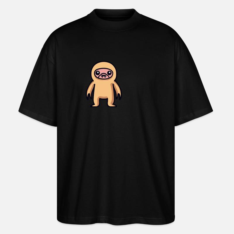 Faultier Halloween Tier - Stanley/Stella Oversized Unisex Bio T-Shirt Blaster 2.0 - Schwarz
