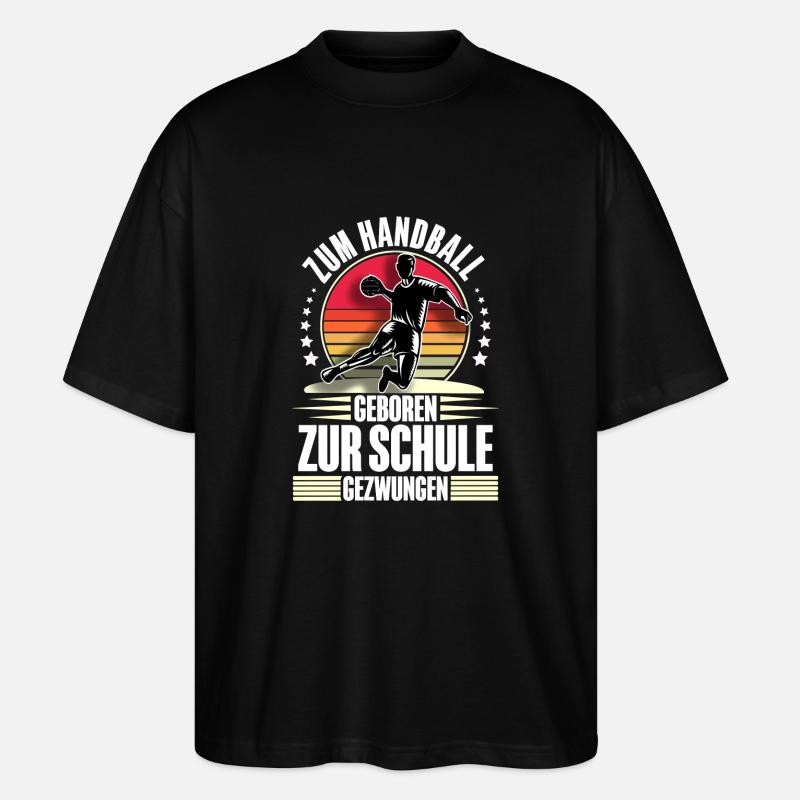 Handball Handballer - Stanley/Stella Oversized Unisex Bio T-Shirt Blaster 2.0 - Schwarz