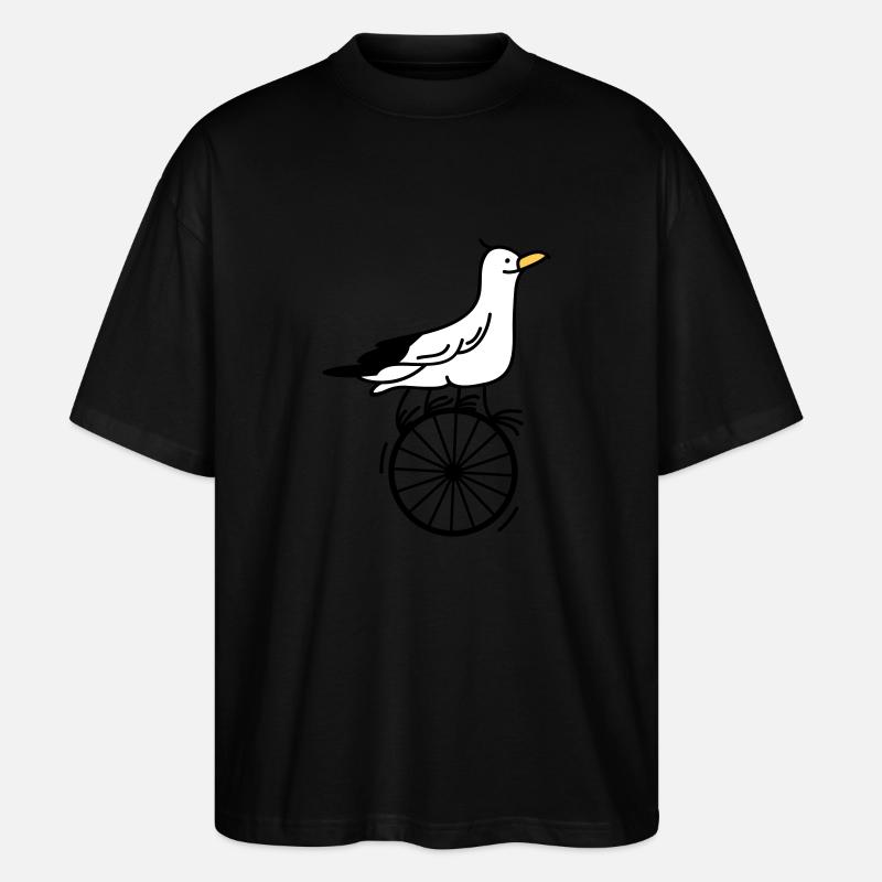 begabte Möwe - Stanley/Stella Oversized Unisex Bio T-Shirt Blaster 2.0 - Schwarz