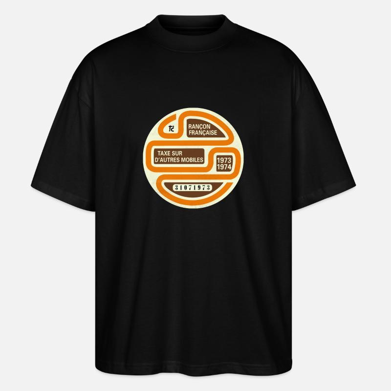 Vignette automobile 1973 - T-shirt bio Blaster 2.0 coupe oversize Stanley/Stella Unisexe - noir