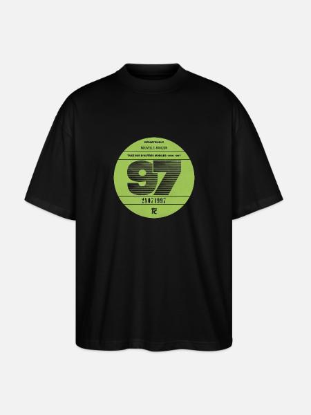 Vignette automobile 1997 - T-shirt bio Blaster 2.0 coupe oversize Stanley/Stella Unisexe - noir