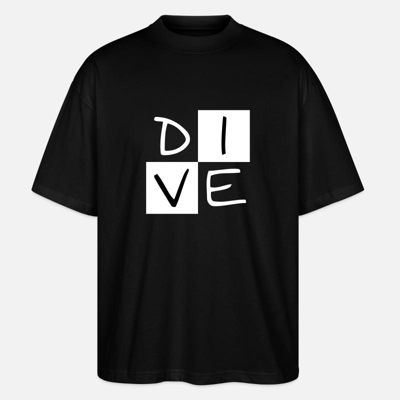 Plongée sur la place - T-shirt bio Blaster 2.0 coupe oversize Stanley/Stella Unisexe - noir