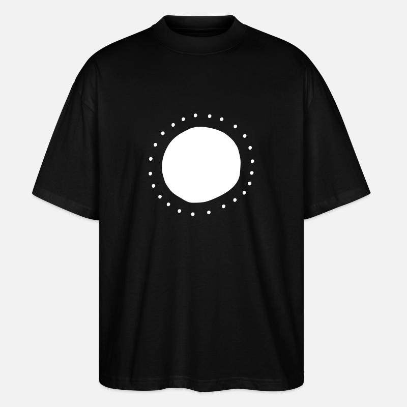 points Cercle forme - T-shirt bio Blaster 2.0 coupe oversize Stanley/Stella Unisexe - noir