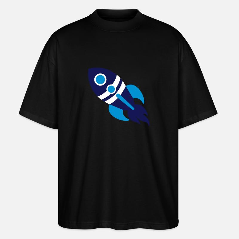 Rakete - Stanley/Stella Oversized Unisex Bio T-Shirt Blaster 2.0 - Schwarz