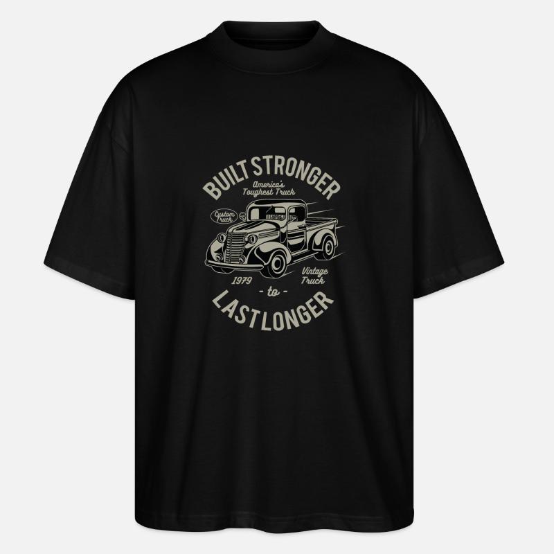Built Stronger - Stanley/Stella Oversized Unisex Bio T-Shirt Blaster 2.0 - Schwarz