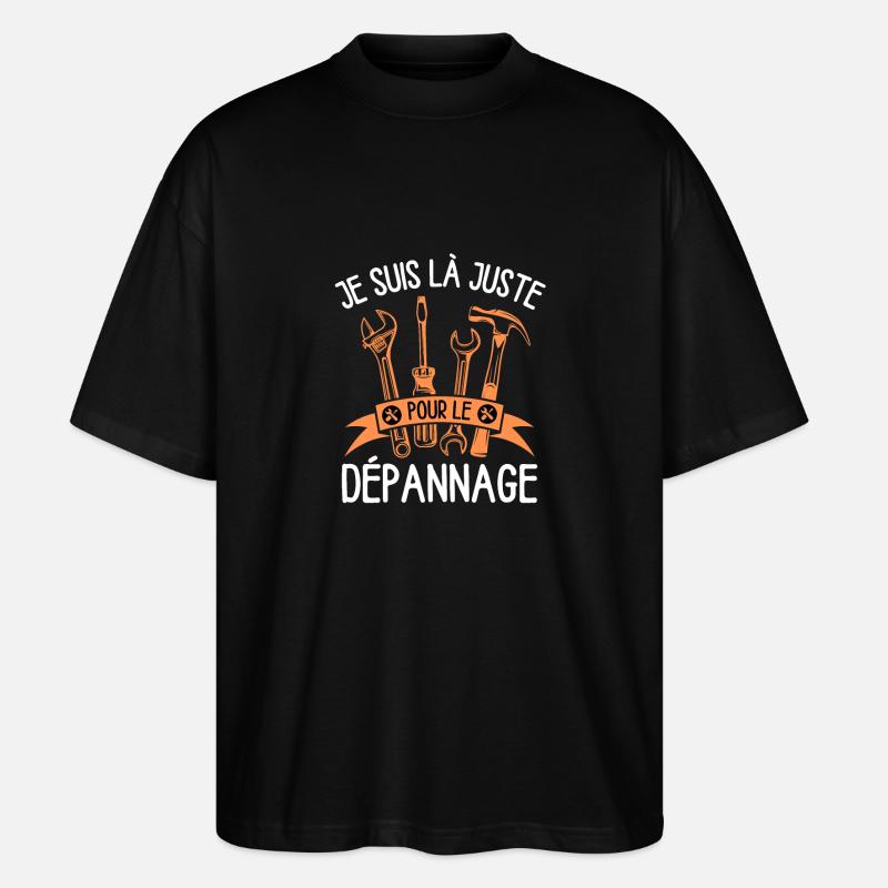 Dépannage réparation bricolage - T-shirt bio Blaster 2.0 coupe oversize Stanley/Stella Unisexe - noir