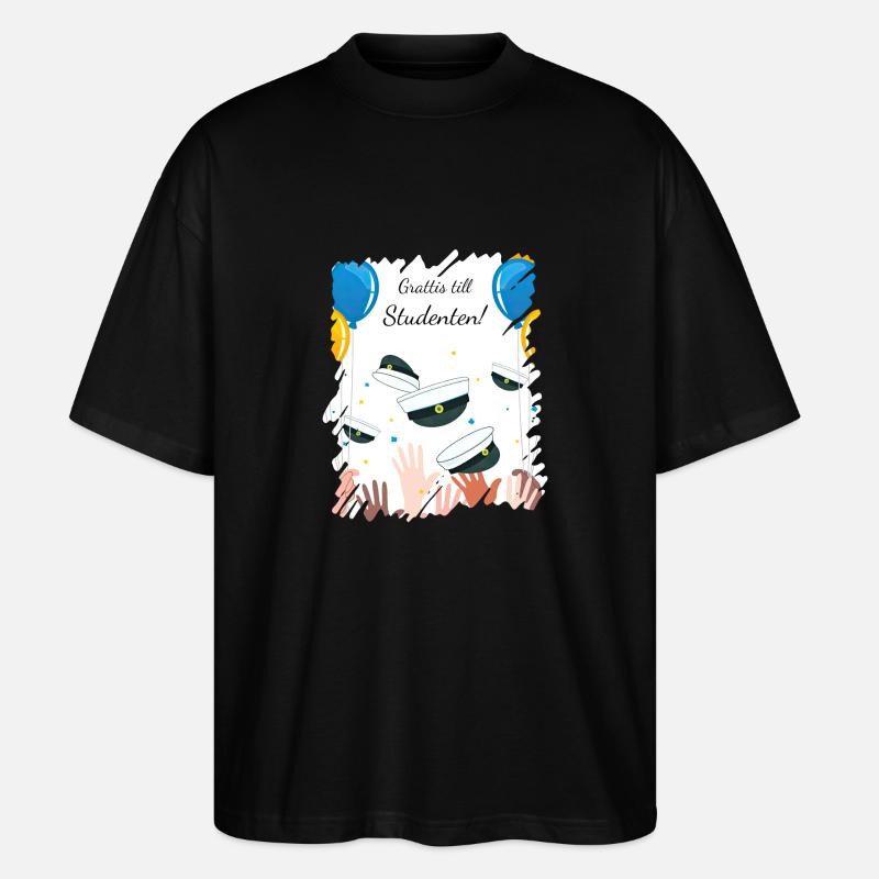 Abschlussfeier 2024 Abiturfeier - Stanley/Stella Oversized Unisex Bio T-Shirt Blaster 2.0 - Schwarz