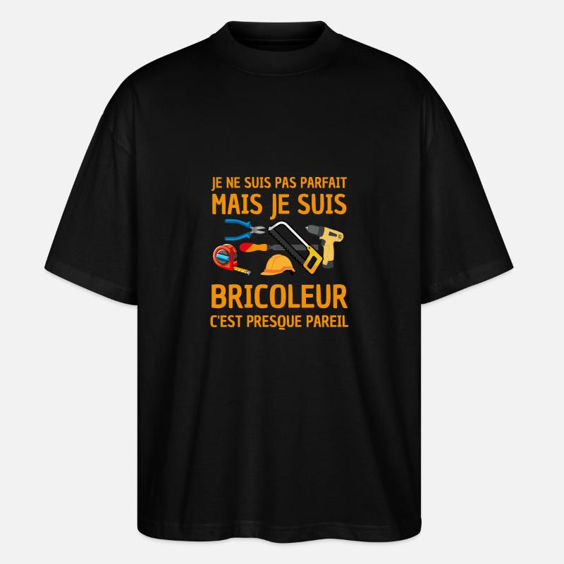 Bricoleur bricolage bricole - T-shirt bio Blaster 2.0 coupe oversize Stanley/Stella Unisexe - noir