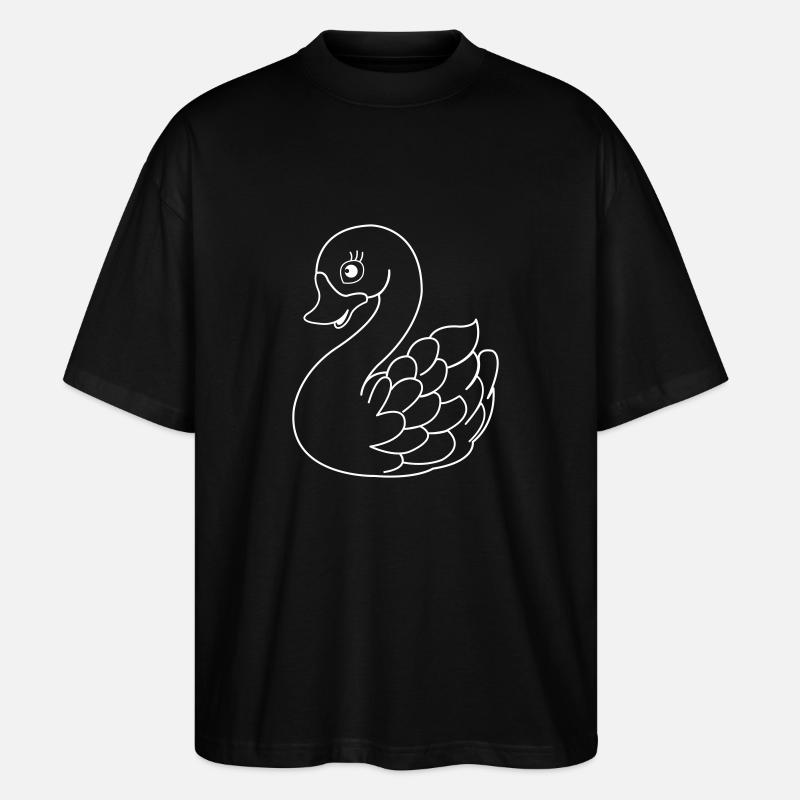 cygne - T-shirt bio Blaster 2.0 coupe oversize Stanley/Stella Unisexe - noir