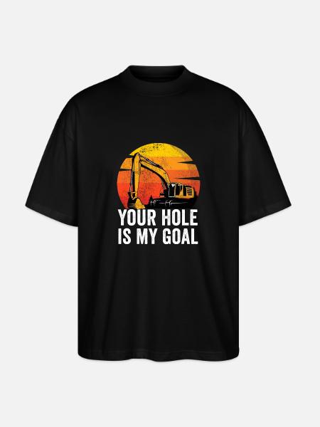 Excavator Construction Worker - Stanley/Stella Oversized Unisex Organic T-shirt Blaster 2.0 - black