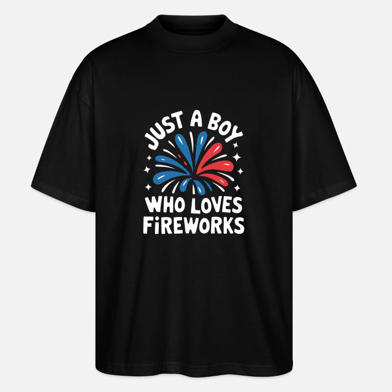 Pyrotechnics Fireworks Pyrotechnics - Stanley/Stella Oversized Unisex Organic T-shirt Blaster 2.0 - black