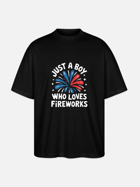 Pyrotechnics Fireworks Pyrotechnics - Stanley/Stella Oversized Unisex Organic T-shirt Blaster 2.0 - black