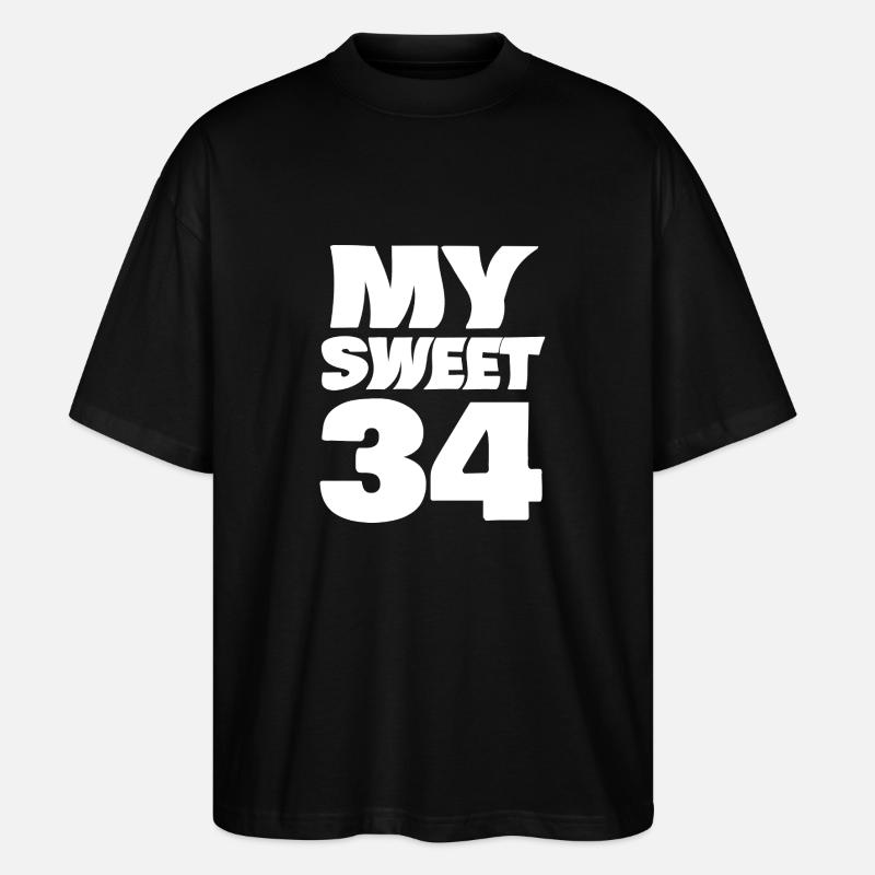 Alter 34 - Stanley/Stella Oversized Unisex Bio T-Shirt Blaster 2.0 - Schwarz