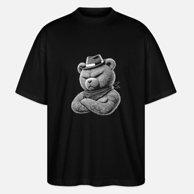 Teddybär - Stanley/Stella Oversized Unisex Bio T-Shirt Blaster 2.0 - Schwarz