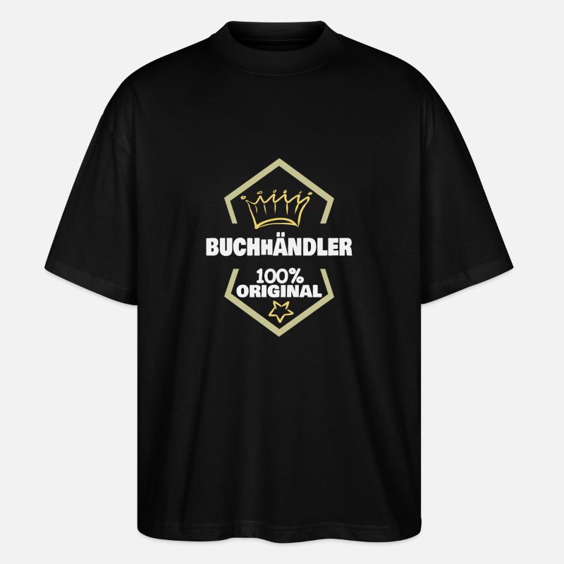 Arbeit Buchhändler - Stanley/Stella Oversized Unisex Bio T-Shirt Blaster 2.0 - Schwarz