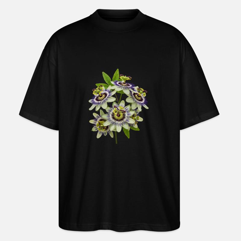 Passionsblume - Stanley/Stella Oversized Unisex Bio T-Shirt Blaster 2.0 - Schwarz