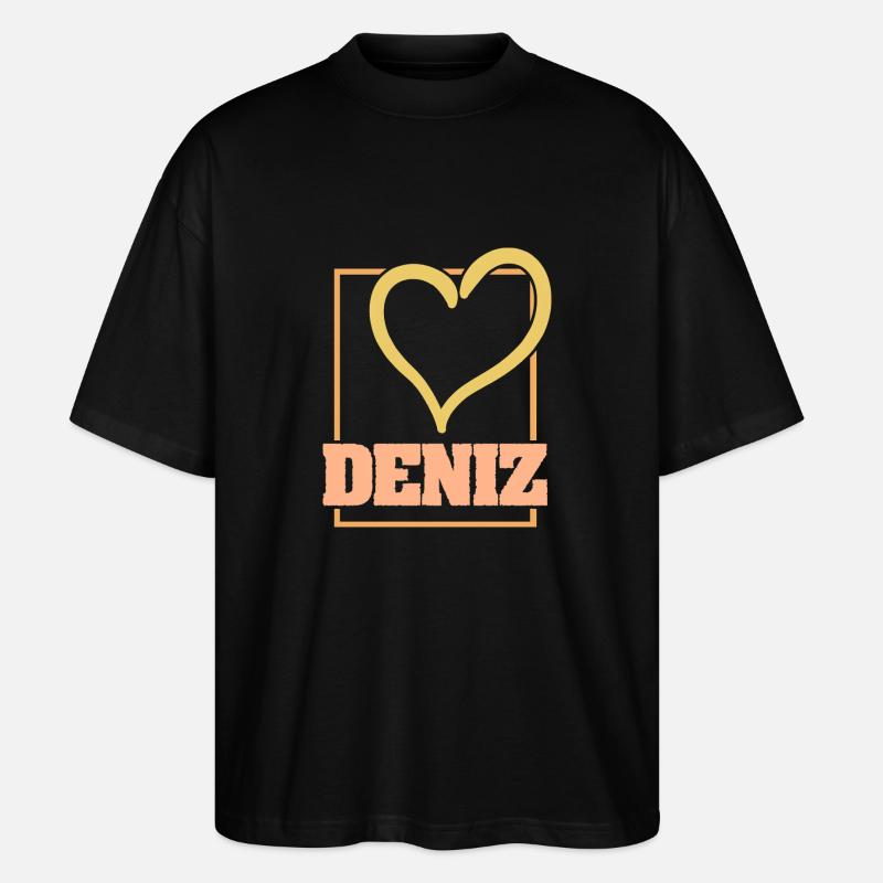 Herz Deni - Stanley/Stella Oversized Unisex Bio T-Shirt Blaster 2.0 - Schwarz