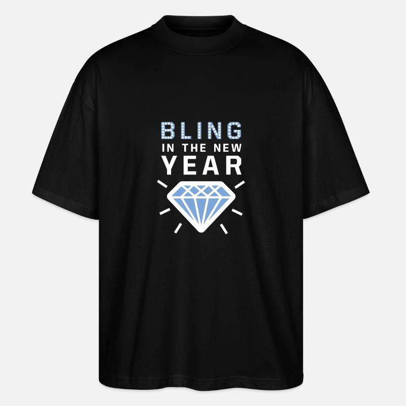 New Year celebration - Stanley/Stella Oversized Unisex Organic T-shirt Blaster 2.0 - black