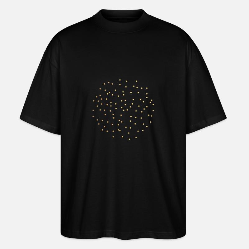 goldene Punkte - Stanley/Stella Oversized Unisex Bio T-Shirt Blaster 2.0 - Schwarz