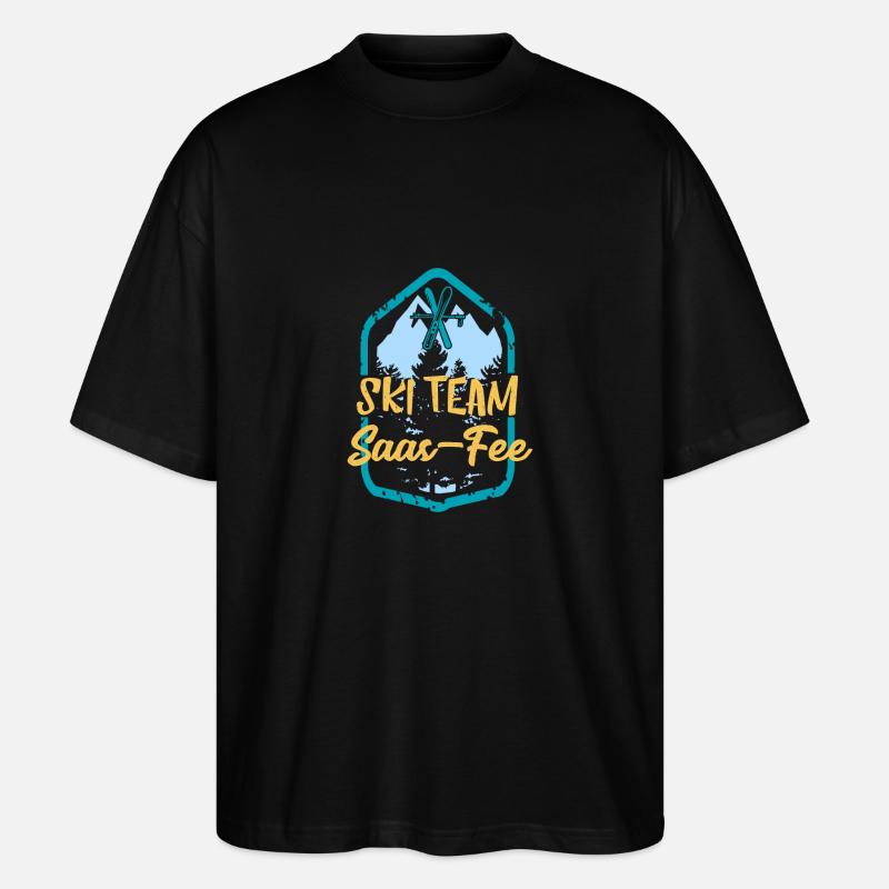 Skiteam Saas-Fee Ski Team Cadeau - T-shirt bio Blaster 2.0 coupe oversize Stanley/Stella Unisexe - noir