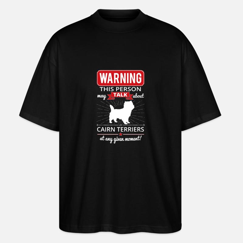 Cadeau Cairn Terrier Chemise - T-shirt bio Blaster 2.0 coupe oversize Stanley/Stella Unisexe - noir